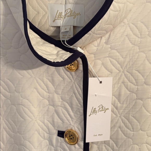 Lilly Pulitzer Georgine Quilted Jacket PreppyChic Resortwear NWT Size 4 - Picture 8 of 8